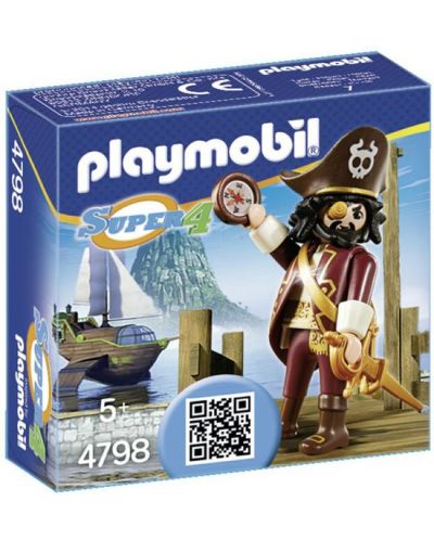 Фигурка Playmobil Super 4 - Пират с брада - 1