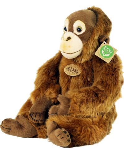Плюшена играчка Rappa Еко приятели - Орангутан, седящ, 27 cm - 3