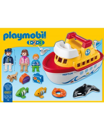 Комплект фигурки Playmobil 1.2.3 - Преносим кораб - 3