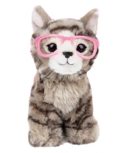 Плюшена играчка Studio Pets - Британско коте с очила, Пейдж - 1