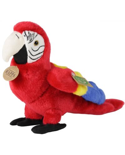 Плюшена играчка Rappa Еко приятели - Папагал червена Ара, 24 cm - 1