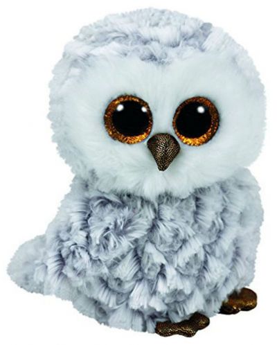 Плюшена играчка TY Toys Beanie Boos - Бухал Owlette, бял, 15 cm - 1