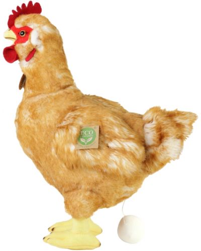 Плюшена играчка Rappa Еко приятели - Домашна кокошка с яйце, 33 cm - 4