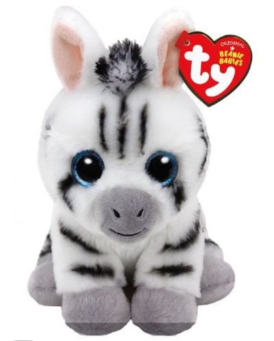 Плюшена играчка TY Toys Beanie Babies - Зебра Stripes, 15 cm - 1