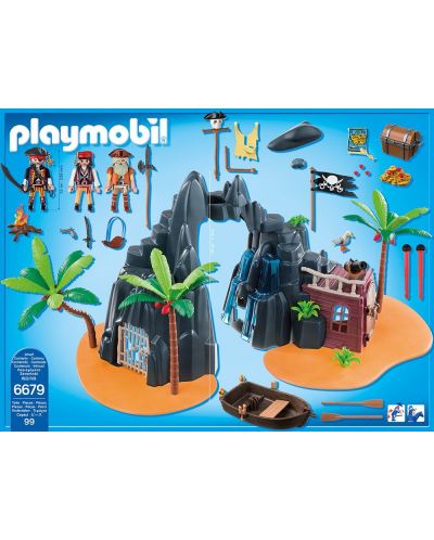 Комплект фигурки Playmobil - Пиратски остров на съкровищата - 3