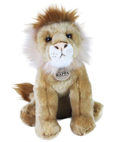 Плюшена играчка Rappa Еко приятели - Лъв, седящ, 30 cm - 2