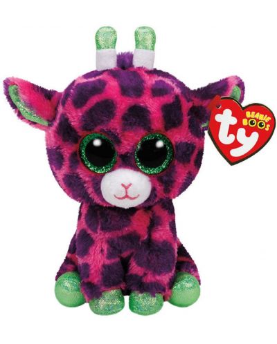 Плюшена играчка TY Toys Beanie Boos - Жираф Gilbert, 24 cm - 1
