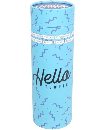 Памучна кърпа в кутия Hello Towels - Malibu, 100 х 180 cm, синя - 4
