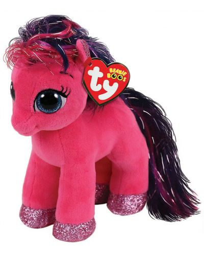 Плюшена играчка TY Toys Beanie Boos - Пони Ruby, розово, 15 cm - 1
