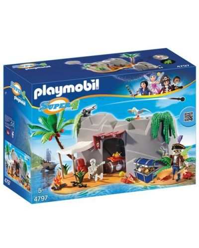 Конструктор Playmobil Super 4 - Пиратска пещера - 1