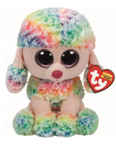 Плюшена играчка TY Toys Beanie Boos - Пудел Rainbow, шарен, 24 cm - 1