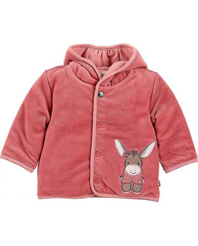 Плюшено бебешко палтенце Sterntaler - С магаренце, 68 cm, 5-6 месеца, розово - 3