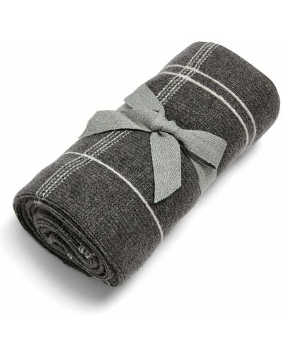Плетено одеяло Mamas & Papas, 70 х 90 cm, Grey Check - 1