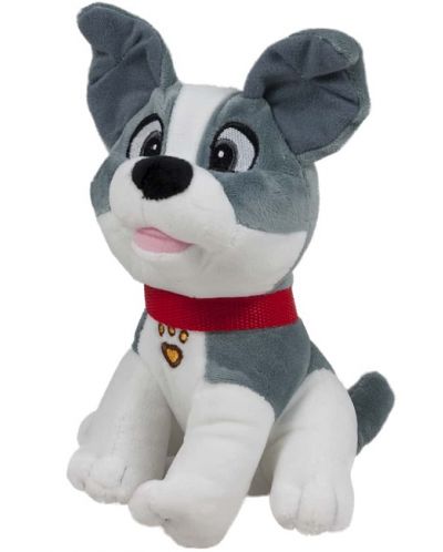 Плюшена играчка Амек Тойс - Куче с каишка, сиво и бяло, 18 сm - 1