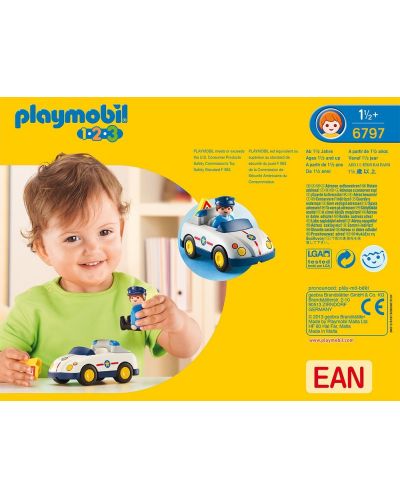 Фигурки Playmobil 1.2.3 - Полицай с полицейска кола - 3