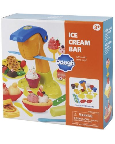 Творчески комплект PlayGo Dough – Сладоледено студио, пластилин - 1