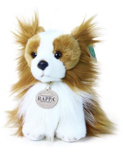Плюшена играчка Rappa Еко приятели - Куче Папийом, седящо, 18 cm - 1