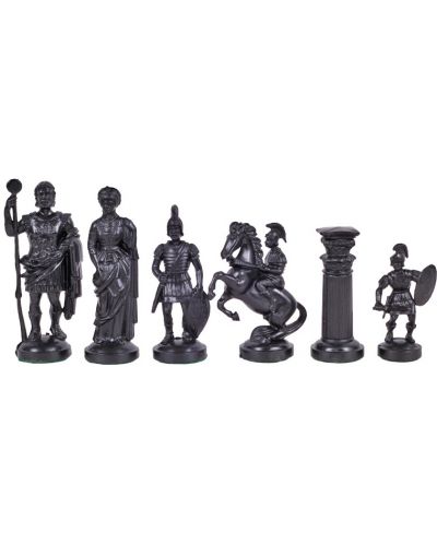 Пластмасови фигури за шах Sunrise - Roman, golden/black - 4