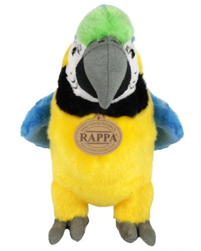 Плюшена играчка Rappa Еко приятели - Папагал синьо-жълта Ара, 24 cm - 2