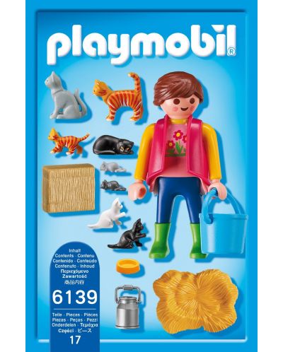 Комплект фигурки  Playmobil Country - Жена с котки - 3