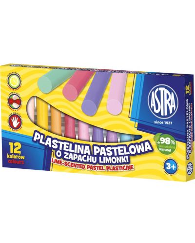 Пластилин Astra - С аромат на лайм, 12 цвята - 1