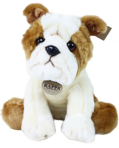 Плюшена играчка Rappa Еко приятели - Куче Булдог, седящ, 26 cm - 2