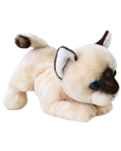 Плюшена играчка Silky - Сиамско коте, легнало, 22 cm - 1