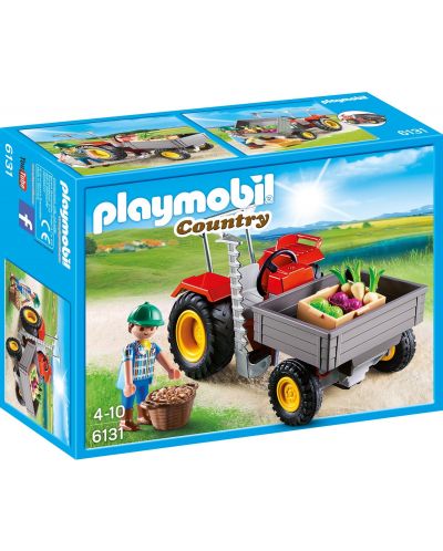 Комплект фигурки  Playmobil Country - Трактор за прибиране на реколтата - 1