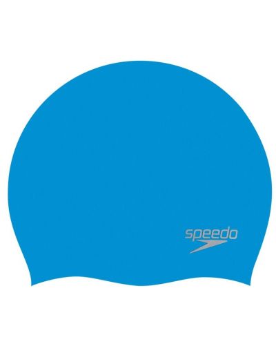 Плувна шапка Speedo - Plain Moulded Silicone Cap, синя - 1