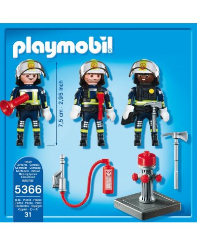 Комплект фигурки Playmobil - Противопожарен екип - 2