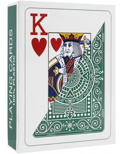Пластични покер карти Texas Poker - тъмно зелен гръб - 2