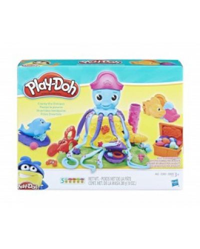 Творчески комплект Hasbro Play-Doh - Октоподче Кранки, 5 цвята