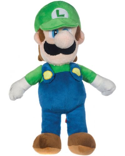 Плюшена фигура Nintendo Games: Super Mario Bros. - Luigi, 25 cm - 1