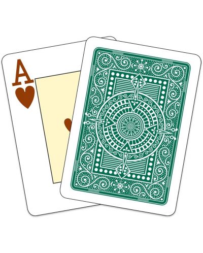 Пластични покер карти Texas Poker - тъмно зелен гръб - 3