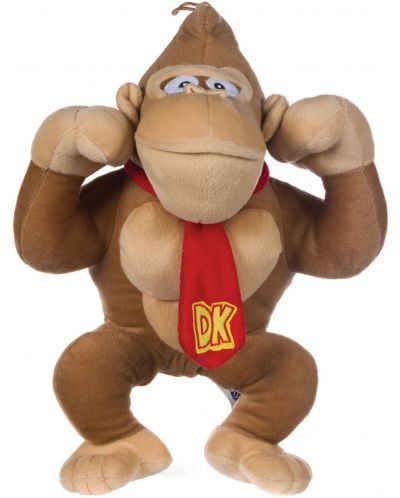 Плюшена фигура Nintendo Games: Super Mario Bros. - Donkey Kong, 25 cm - 1