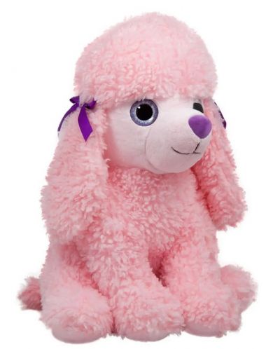 Плюшена играчка Амек Тойс - Пудел с големи очи, розов, 45 сm - 1