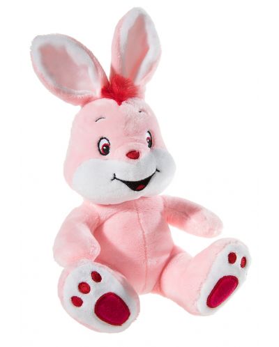 Плюшена играчка Heunec - Зайче, розово, 23 cm - 1