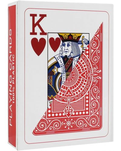 Пластични покер карти Texas Poker - червен гръб - 2