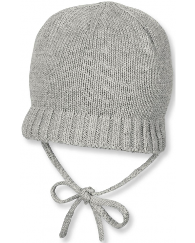 Плетена шапка с поларена подплата Sterntaler - 49 cm, 12-18 месеца, сива - 1