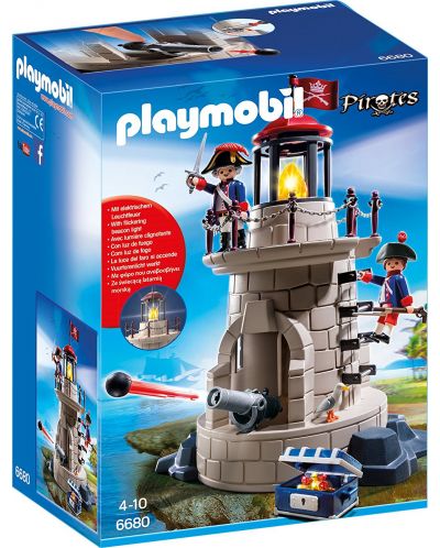 Комплект фигурки Playmobil - Войнишка кула със светлина - 1