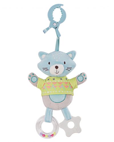 Плюшена играчка за закачане KikkaBoo - Cat - 1