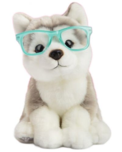 Плюшена играчка Studio Pets - Куче Хъски с очила, Улфи, 23 cm - 1