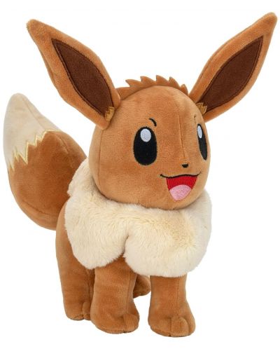 Плюшена фигура Jazwares Games: Pokemon - Eevee (Ver. 01), 20 cm - 3