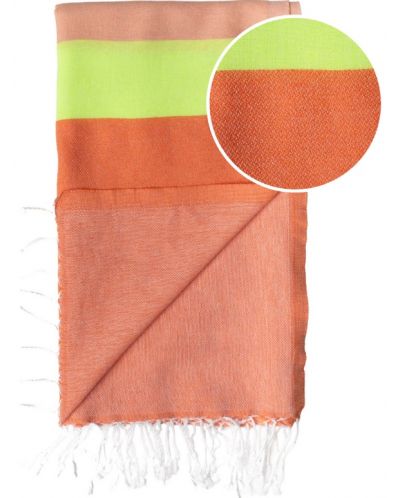 Памучна кърпа в кутия Hello Towels - Neon, 100 х 180 cm, оранжево-зелена - 2