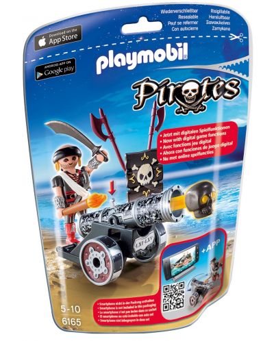 Фигурки Playmobil Pirates - Пират с черно оръдие - 1