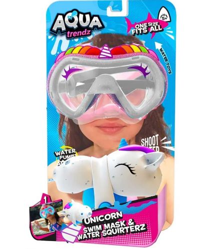 Плувна маска Eolo Toys - С водно оръжие еднорог - 1