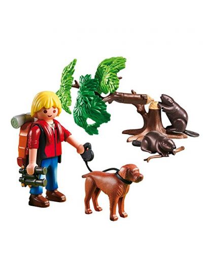 Комплект фигурки Playmobil Wild Life - Турист и семейство бобри - 2