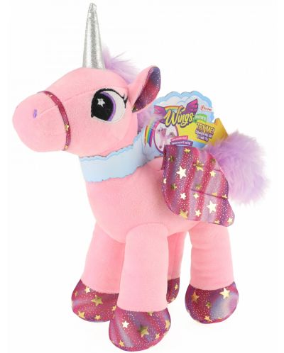 Плюшена играчка Toi Toys - Еднорог, с движещи се крила