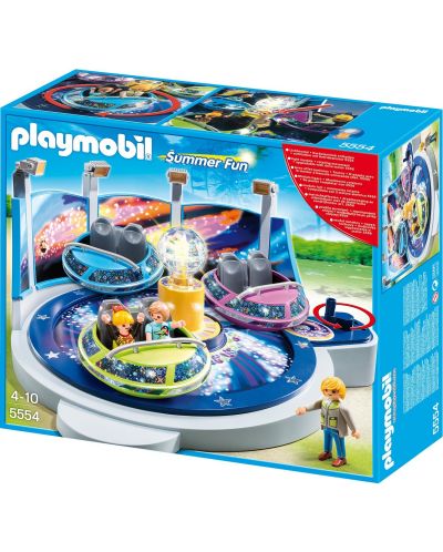 Конструктор Playmobil Summer Fun - Въртележка с летящи чинии и светлини