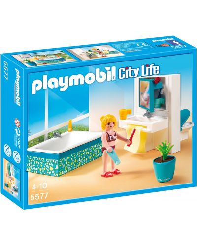 Комплект фигурки Playmobil City Life - Съвременна баня - 1